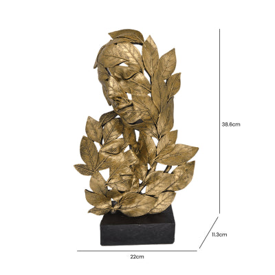 Gold Two Face Leaf Ornament